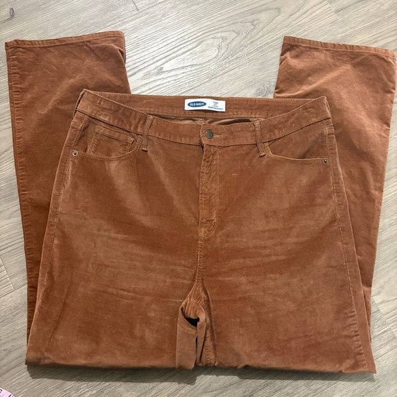 Old Navy Corduroy High Rise Ankle Flare Womens 16 Tall Brown Pants Boho Classic - Picture 3 of 11